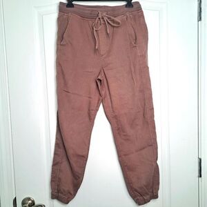 GAP Brown Linen Jogger Pants